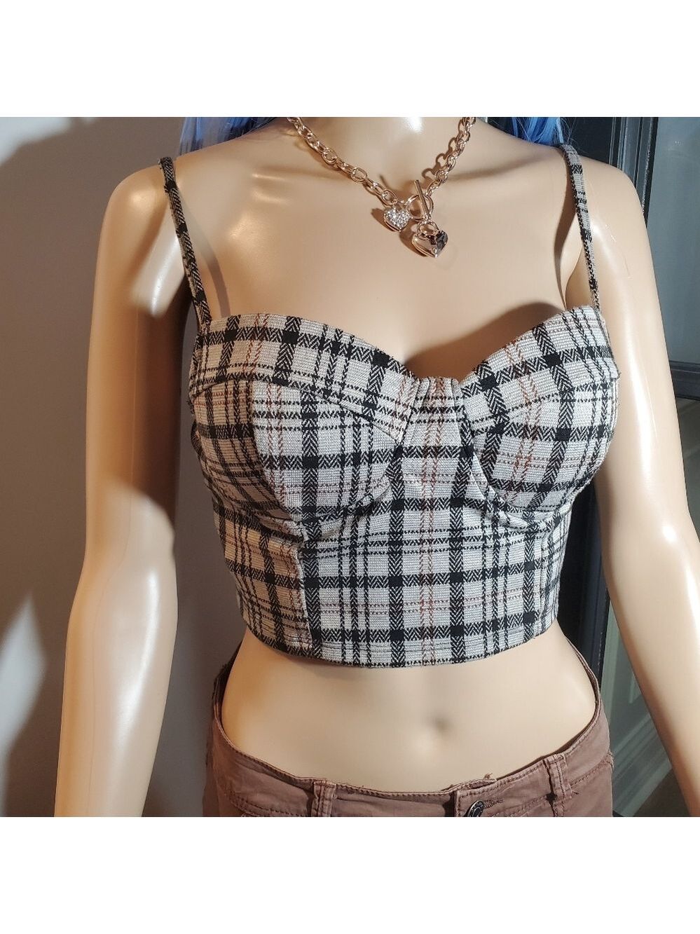 Haute Monde Plaid Tank Top